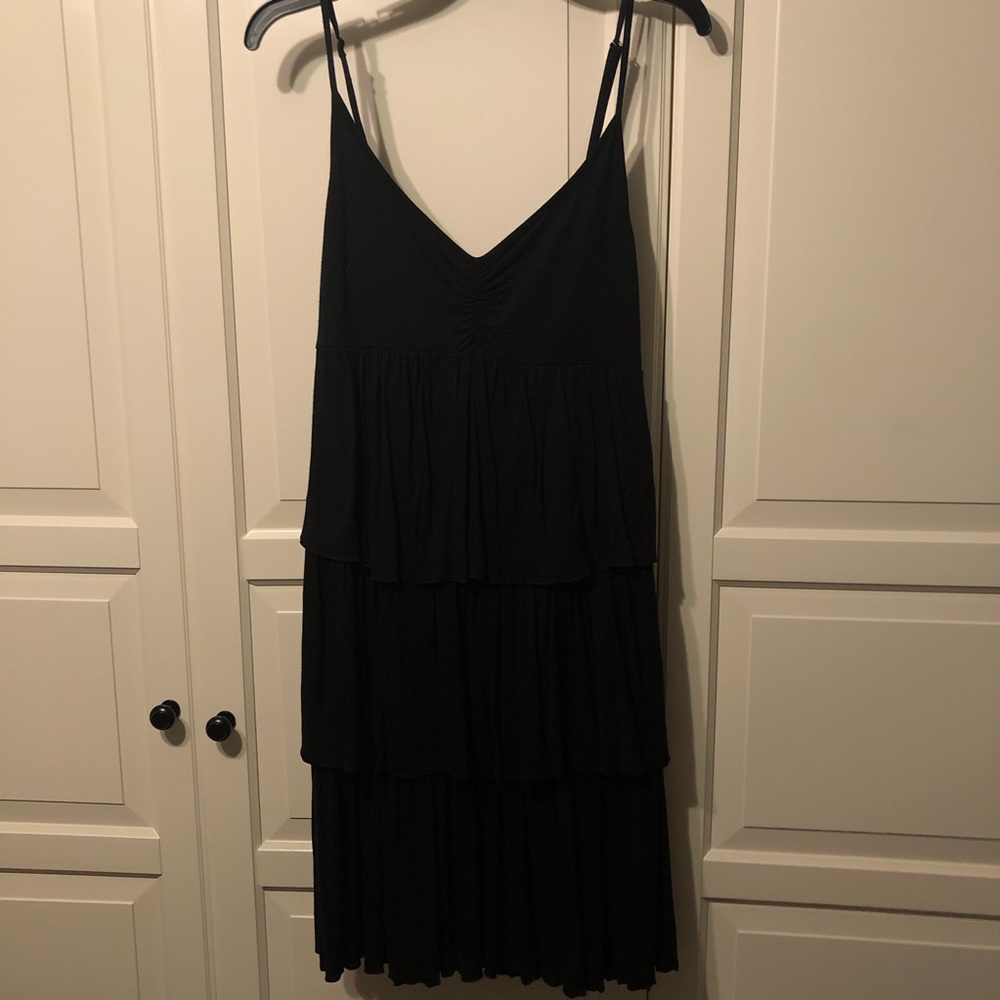 🌻Black 3 Tiered Spaghetti Strap Dress
